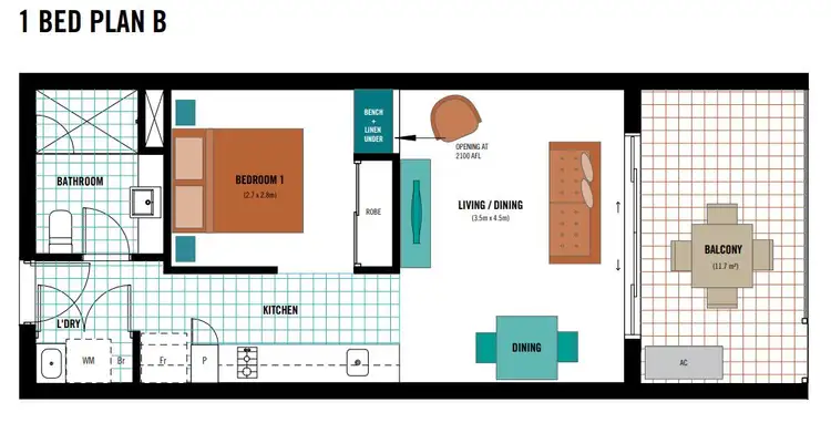 Floorplan of Homely apartment listing, G14/2 Wembley Court, Subiaco WA 6008