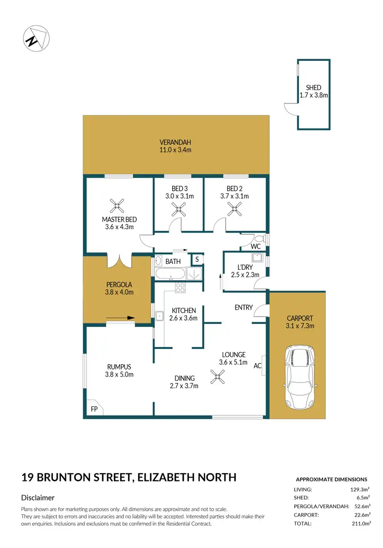 Floorplan of Homely house listing, 19 Brunton Street, Elizabeth North SA 5113