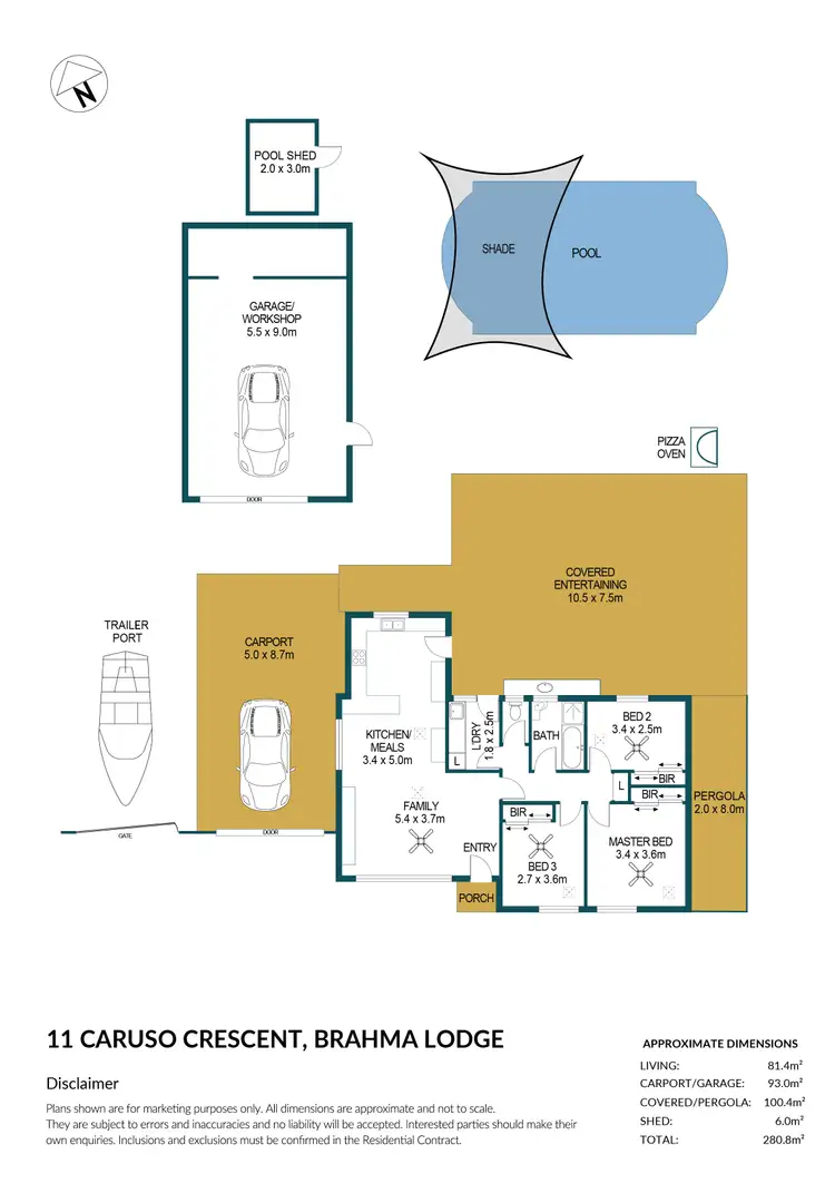 Floorplan of Homely house listing, 11 Caruso Crescent, Brahma Lodge SA 5109