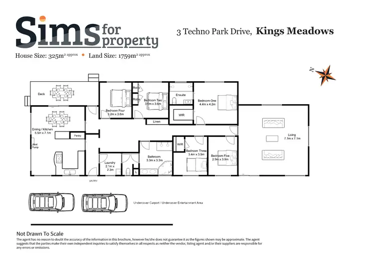 Floorplan of Homely house listing, 3 Techno Park Drive, Kings Meadows TAS 7249