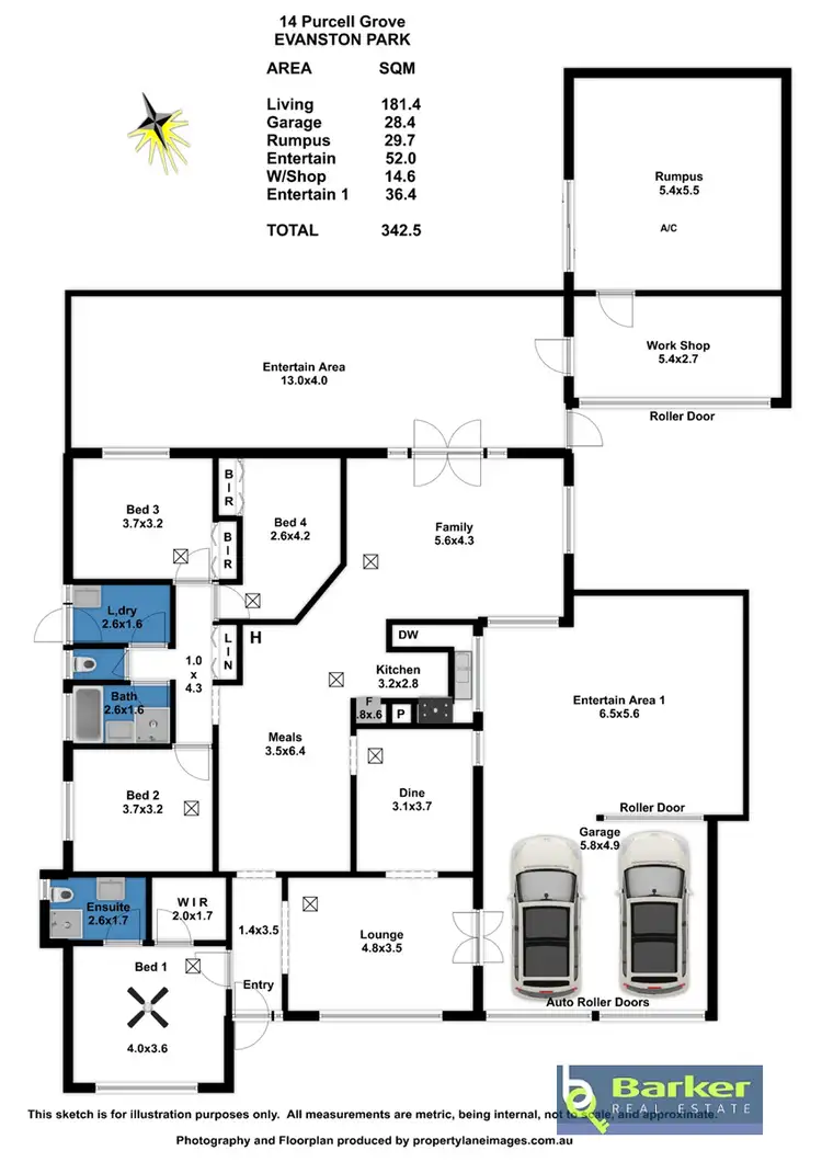Floorplan of Homely house listing, 14 Purcell Grove, Evanston Park SA 5116