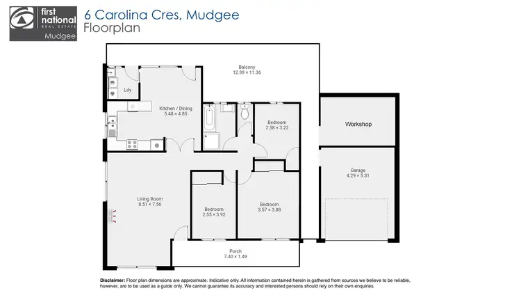 Floorplan of Homely house listing, 6 Carolina Crescent, Mudgee NSW 2850