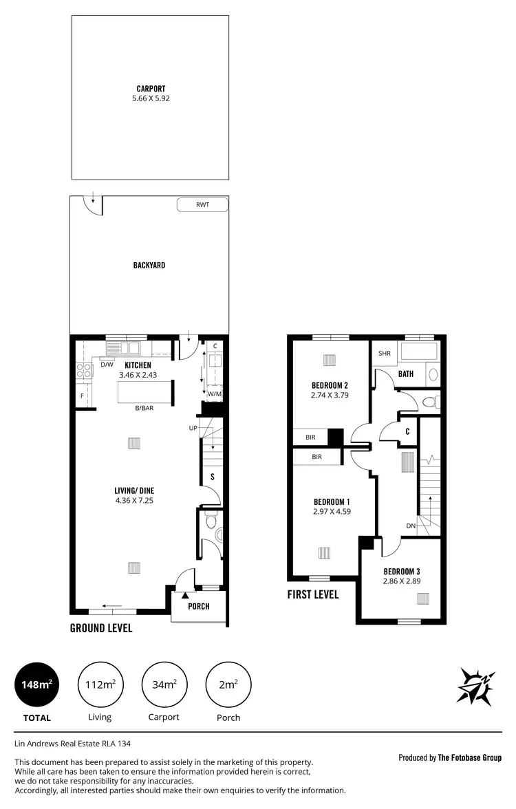 Floorplan of Homely townhouse listing, 3/21 Harcourt Terrace, Salisbury North SA 5108