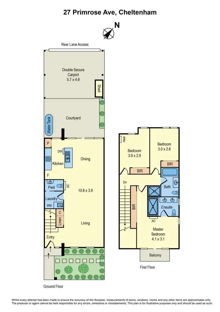 Floorplan of Homely townhouse listing, 27 Primrose Avenue, Cheltenham VIC 3192