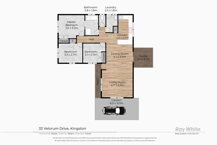 Floorplan of Homely house listing, 33 Velorum Drive, Kingston QLD 4114