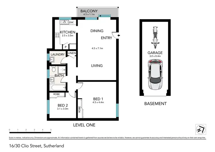 Floorplan of Homely unit listing, 16/30 Clio Street, Sutherland NSW 2232