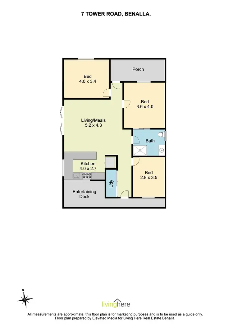 Floorplan of Homely house listing, 7 Tower Road, Benalla VIC 3672
