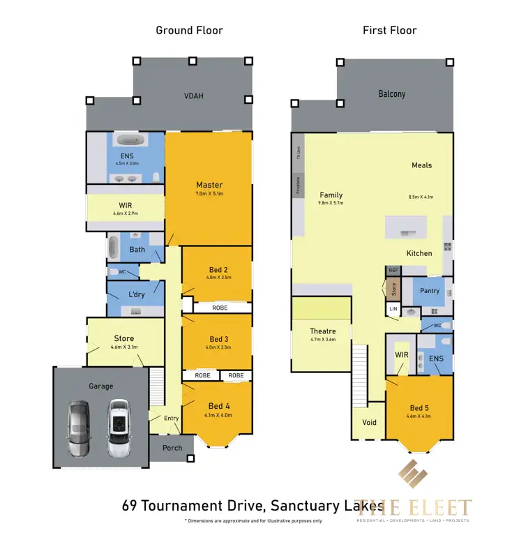 Floorplan of Homely house listing, 69 Tournament Drive, Sanctuary Lakes VIC 3030