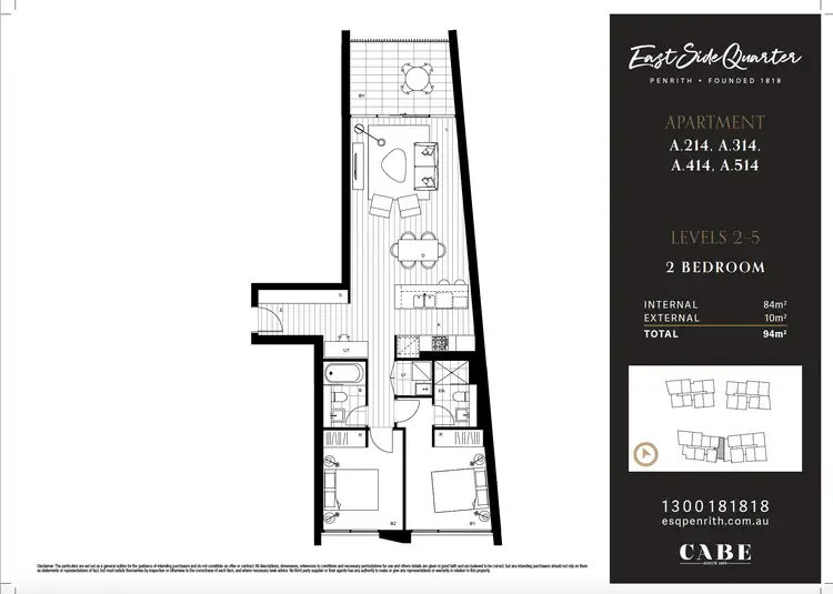Floorplan of Homely apartment listing, B214/10 Ransley Street, Penrith NSW 2750