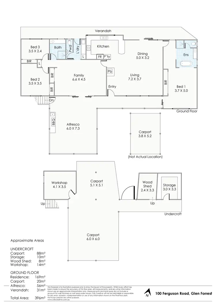 Floorplan of Homely house listing, 100 Ferguson Road, Glen Forrest WA 6071