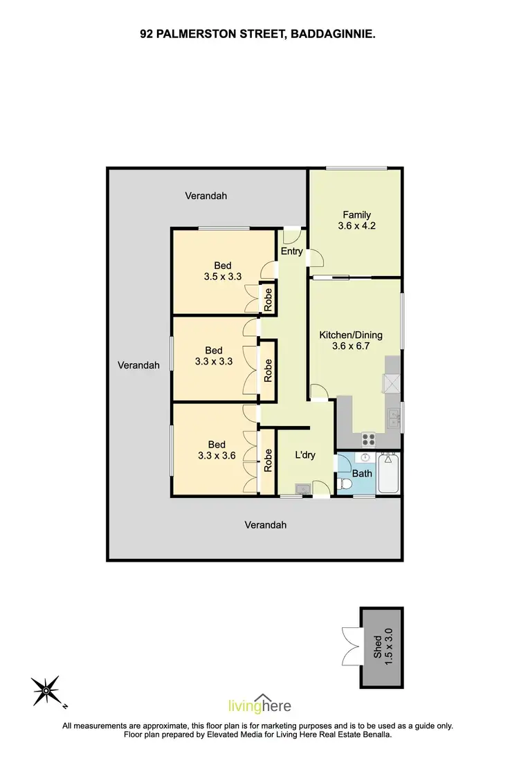 Floorplan of Homely house listing, 92 Palmerston Street, Baddaginnie VIC 3670