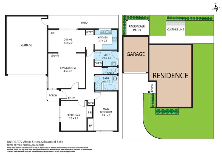 Floorplan of Homely unit listing, 13/272 Albert Street, Sebastopol VIC 3356