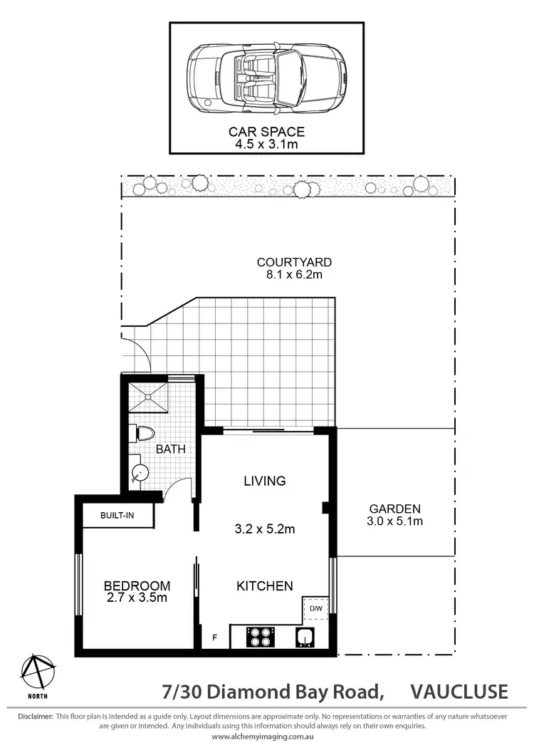 Floorplan of Homely apartment listing, 7/30 Diamond Bay Road, Vaucluse NSW 2030