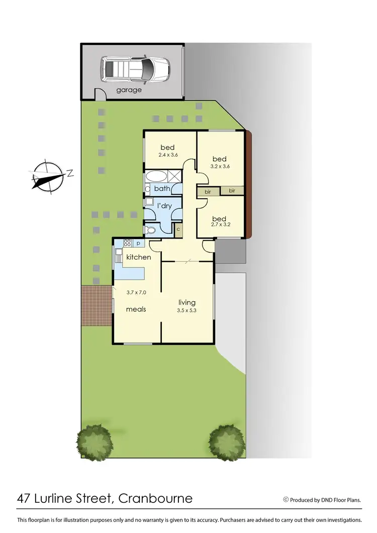 Floorplan of Homely house listing, 47 Lurline Street, Cranbourne VIC 3977