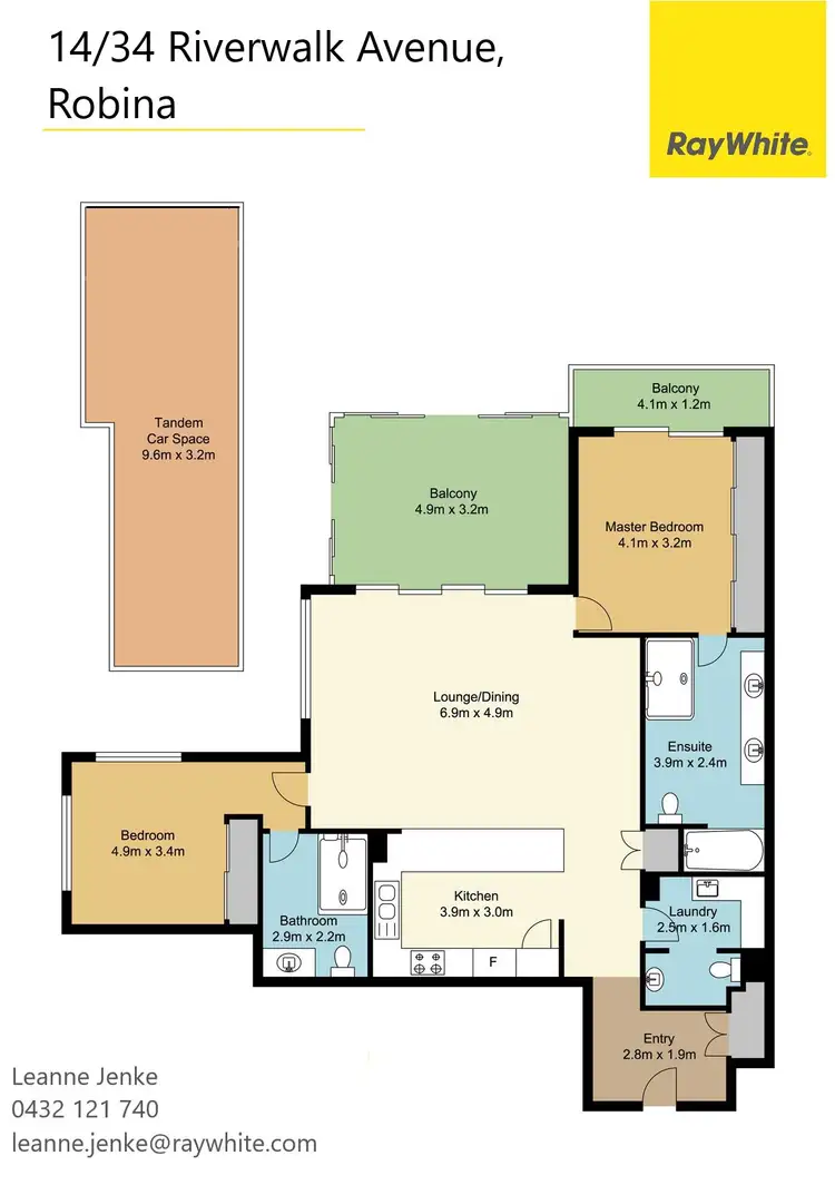 Floorplan of Homely unit listing, 14/34 Riverwalk Avenue, Robina QLD 4226