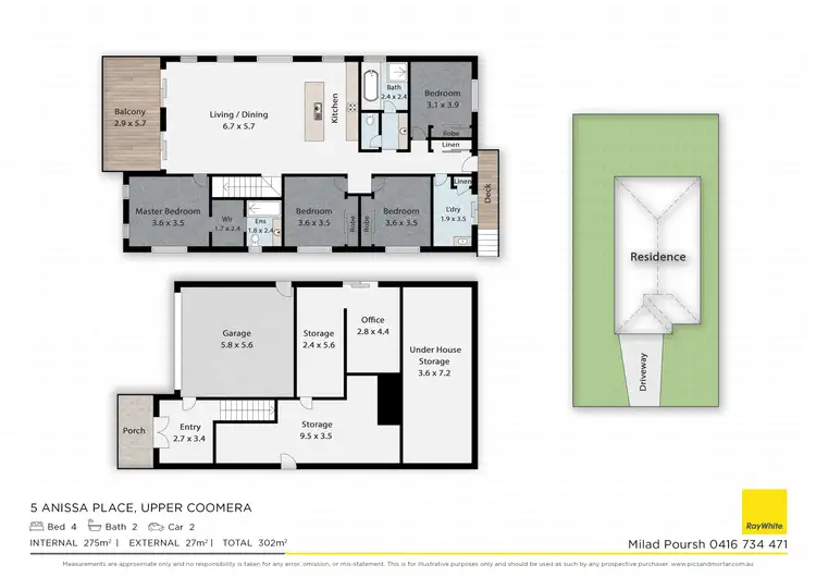 Floorplan of Homely house listing, 5 Anissa Place, Upper Coomera QLD 4209