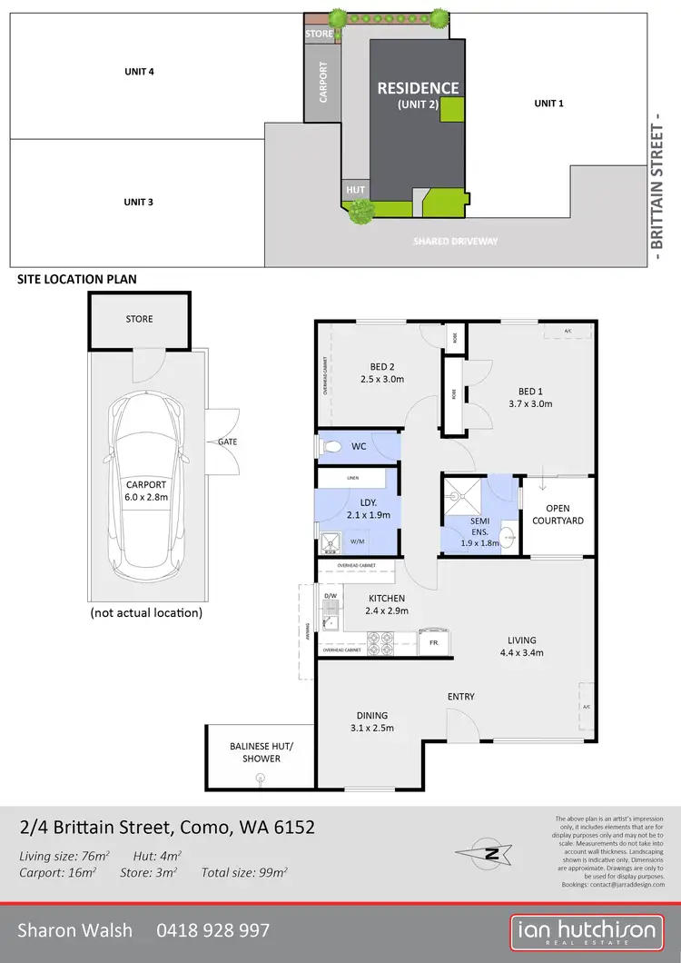 Floorplan of Homely villa listing, 2/4 Brittain Street, Como WA 6152