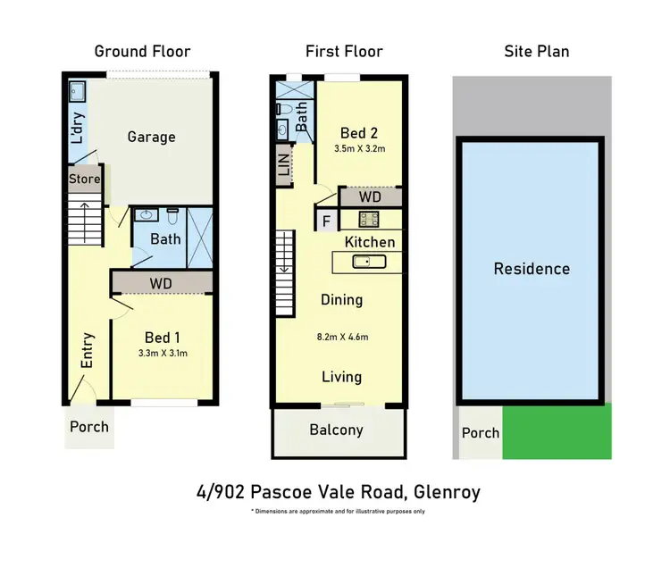 Floorplan of Homely townhouse listing, 4/902 Pascoe Vale Road, Glenroy VIC 3046