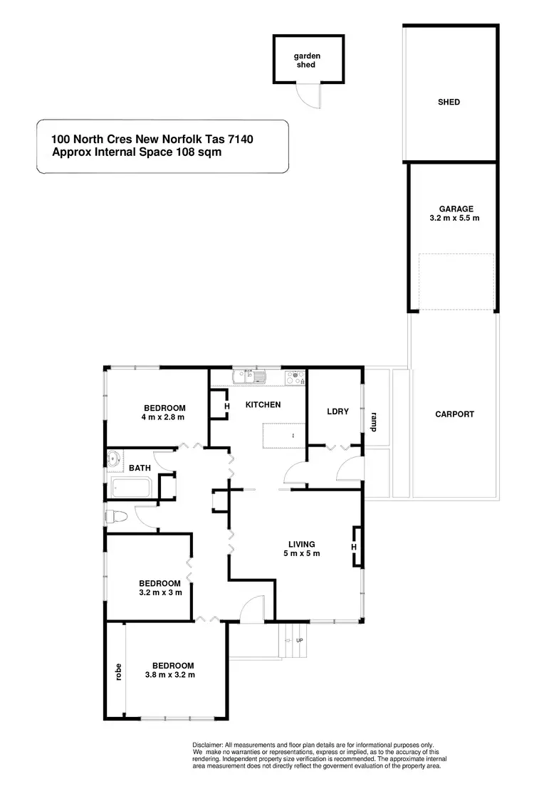Floorplan of Homely house listing, 100 North Crescent, New Norfolk TAS 7140