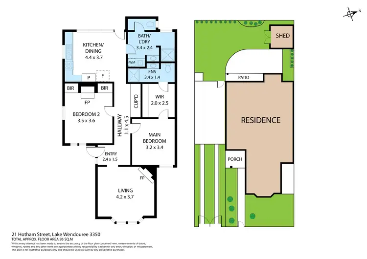 Floorplan of Homely house listing, 21 Hotham Street, Lake Wendouree VIC 3350