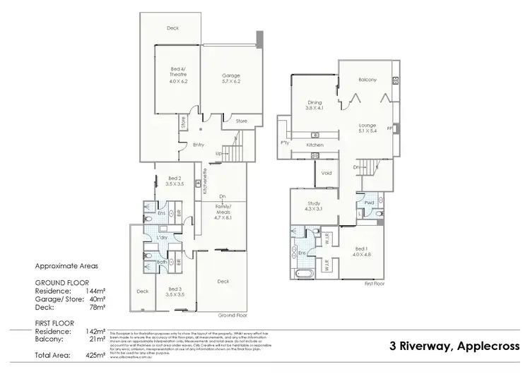 Floorplan of Homely house listing, 3 Riverway, Applecross WA 6153