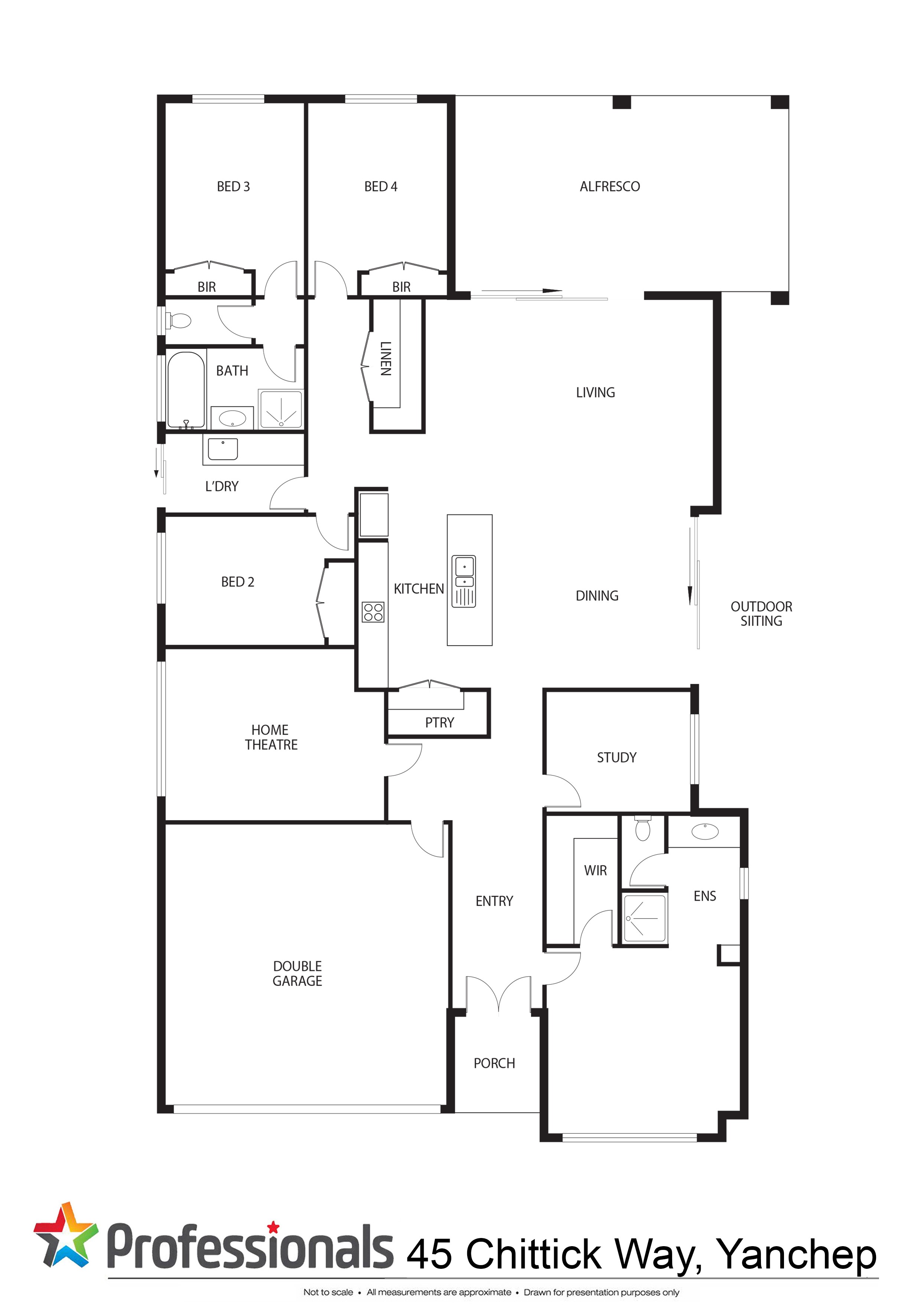 Floorplan of Homely house listing, 45 Chittick Way, Yanchep WA 6035