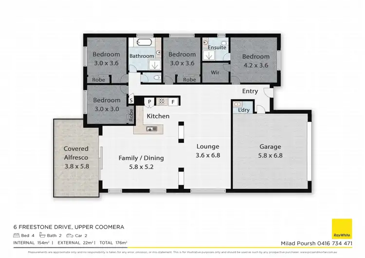 Floorplan of Homely house listing, 6 Freestone Drive, Upper Coomera QLD 4209