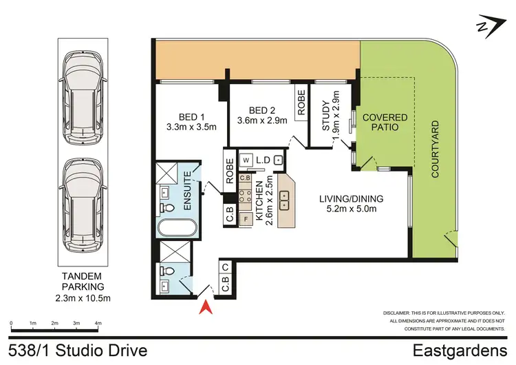 Floorplan of Homely unit listing, 538/1 Studio Dr, Eastgardens NSW 2036