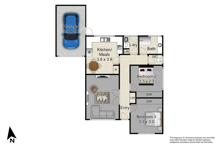 Floorplan of Homely unit listing, 3/44 Stud Road, Dandenong VIC 3175