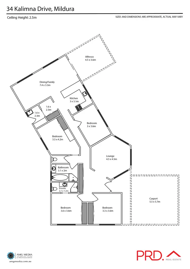 Floorplan of Homely house listing, 34 Kalimna Drive, Mildura VIC 3500
