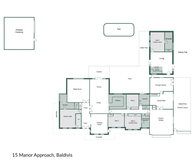Floorplan of Homely house listing, 15 Manor Approach, Baldivis WA 6171