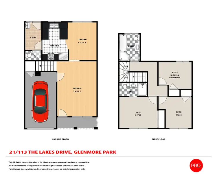 Floorplan of Homely townhouse listing, 21/113 The Lakes Drive, Glenmore Park NSW 2745