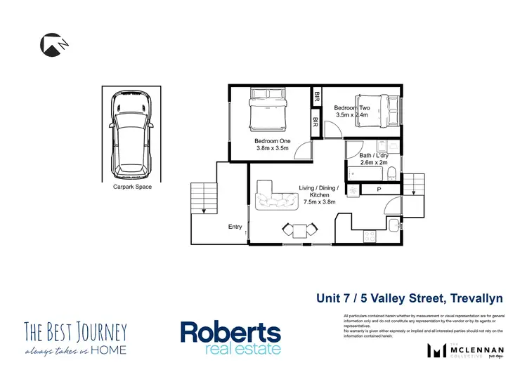 Floorplan of Homely unit listing, 7/5 Valley Street, Trevallyn TAS 7250
