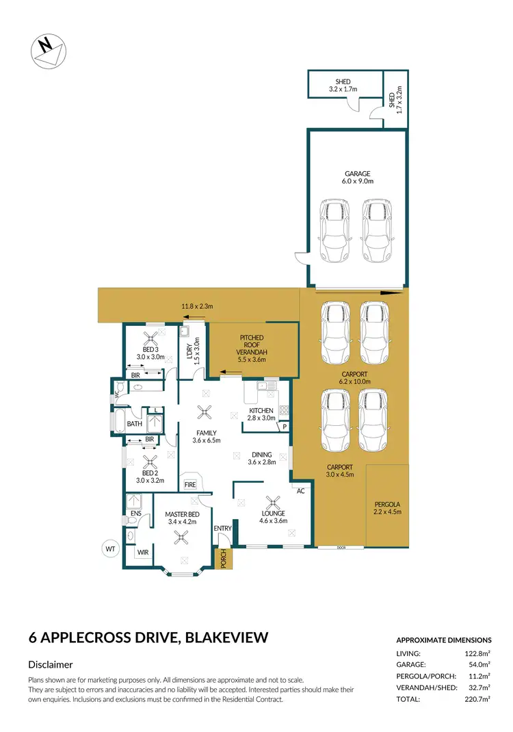 Floorplan of Homely house listing, 6 Applecross Drive, Blakeview SA 5114