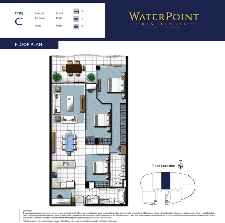 Floorplan of Homely apartment listing, 4104/5 Harbour Side Court, Biggera Waters QLD 4216
