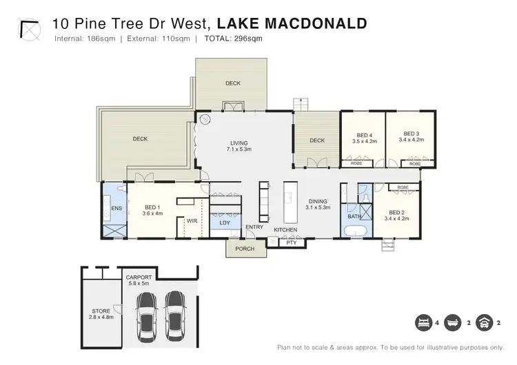 Floorplan of Homely house listing, 10 Pine Tree Drive West, Lake Macdonald QLD 4563