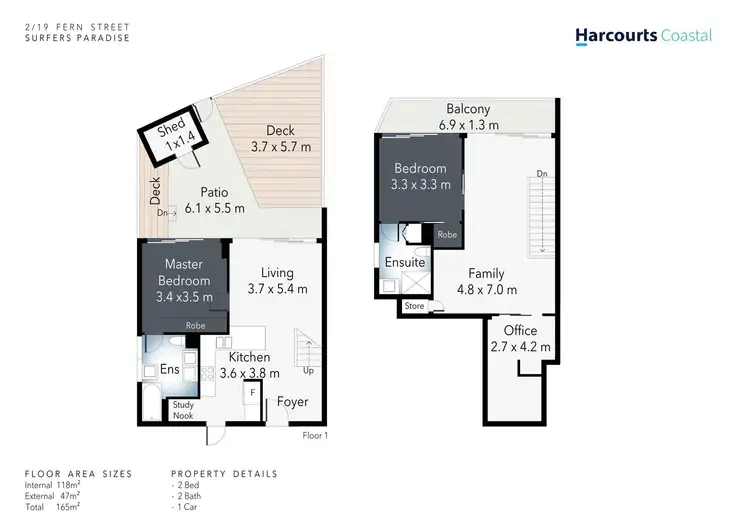 Floorplan of Homely apartment listing, 2/19 Fern Street, Surfers Paradise QLD 4217