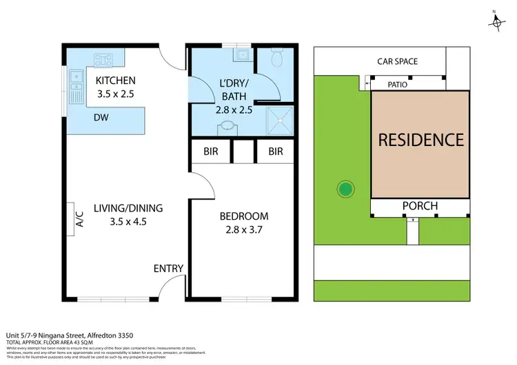 Floorplan of Homely unit listing, 5/7-9 Ningana Street, Alfredton VIC 3350