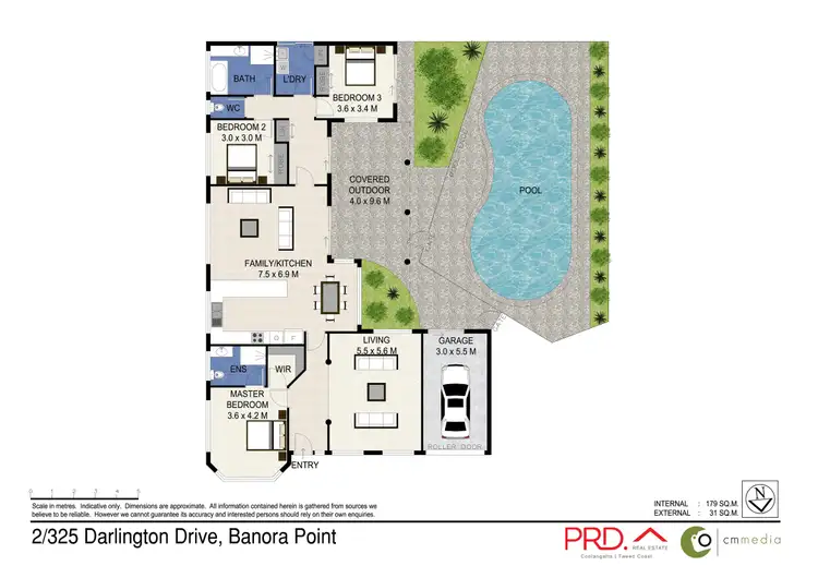 Floorplan of Homely semi-detached listing, 2/325 Darlington Drive, Banora Point NSW 2486
