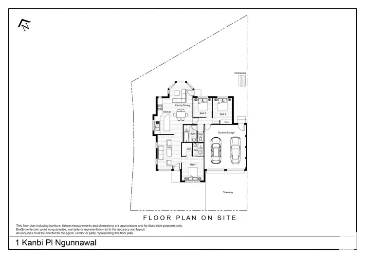 Floorplan of Homely house listing, 1 Kanbi Place, Ngunnawal ACT 2913