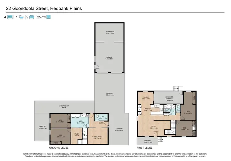 Floorplan of Homely house listing, 22 Goondoola Street, Redbank Plains QLD 4301