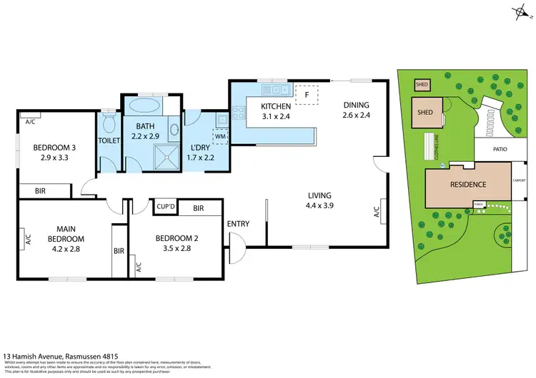 Floorplan of Homely house listing, 13 Hamish Avenue, Rasmussen QLD 4815