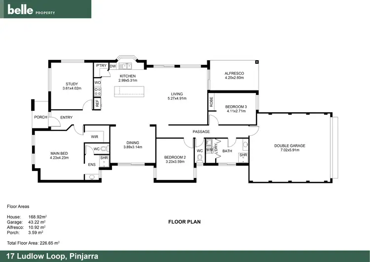 Floorplan of Homely house listing, 17 Ludlow Loop, Pinjarra WA 6208