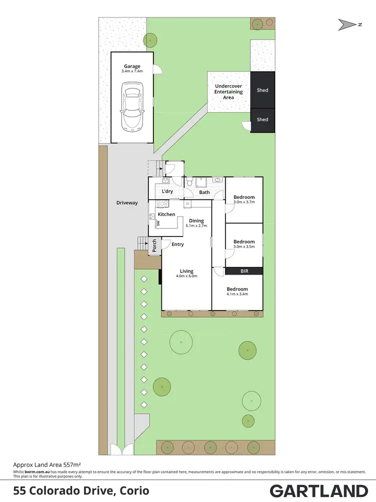 Floorplan of Homely house listing, 55 Colorado Drive, Corio VIC 3214