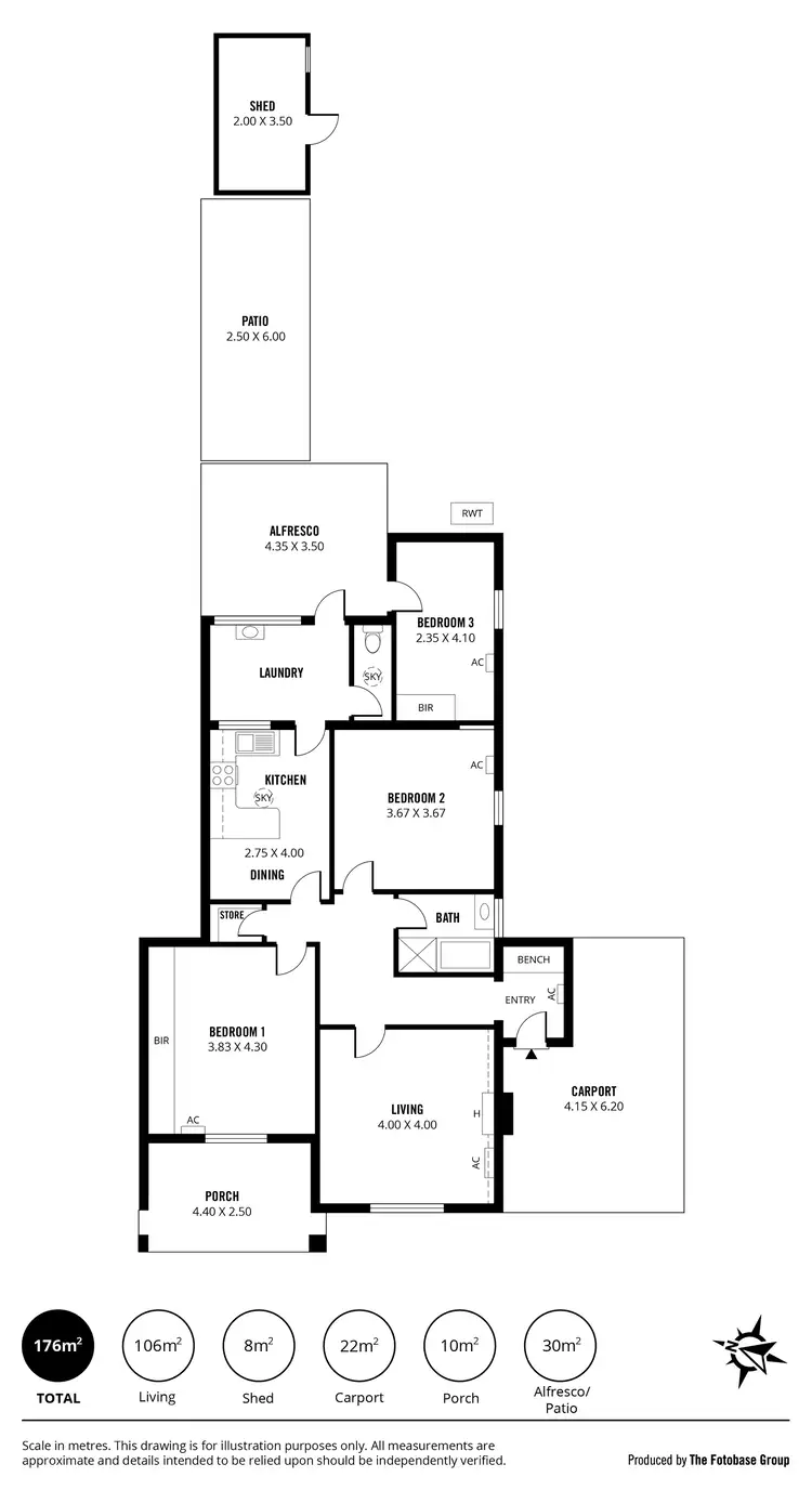 Floorplan of Homely semi-detached listing, 1 Baldock St, Plympton SA 5038