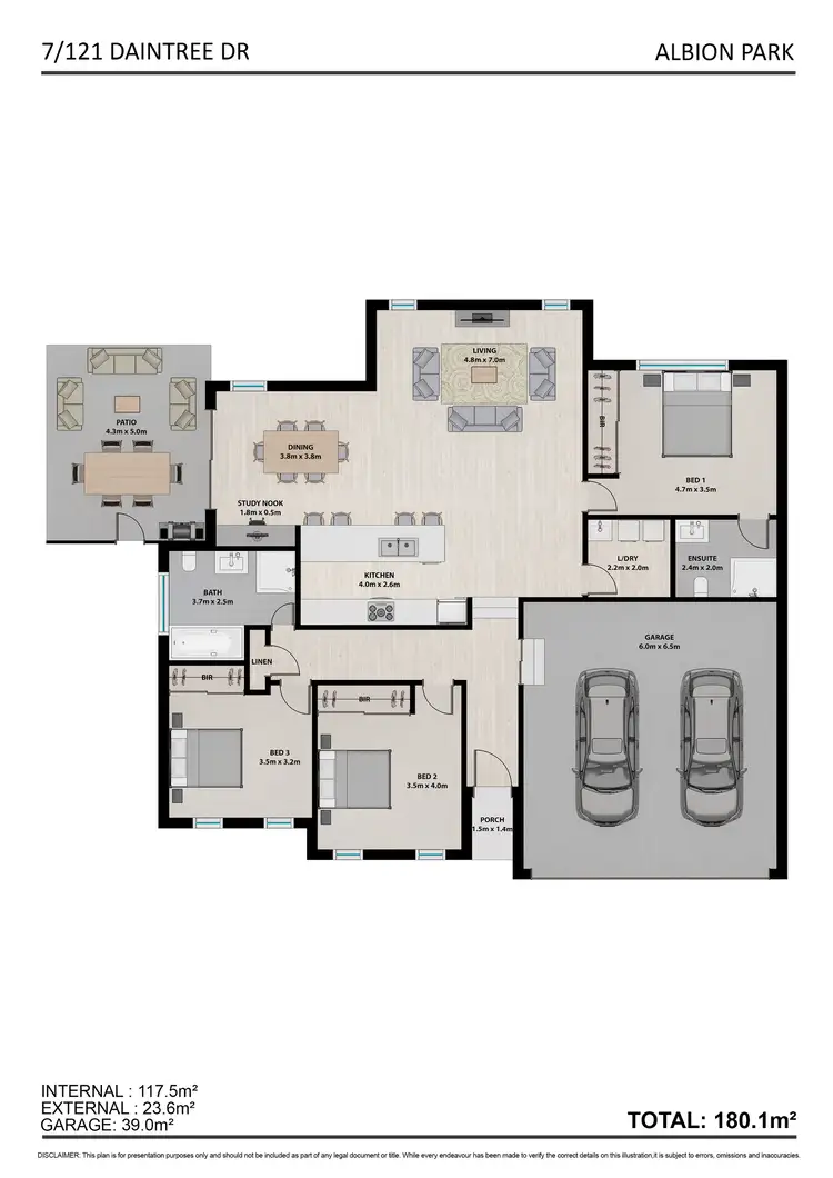 Floorplan of Homely villa listing, 7/121 Daintree Drive, Albion Park NSW 2527