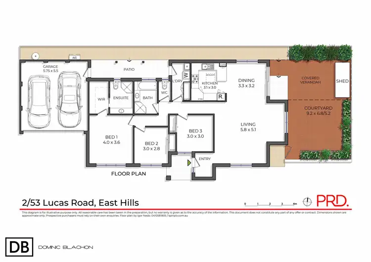 Floorplan of Homely villa listing, 2/53 Lucas Road, East Hills NSW 2213