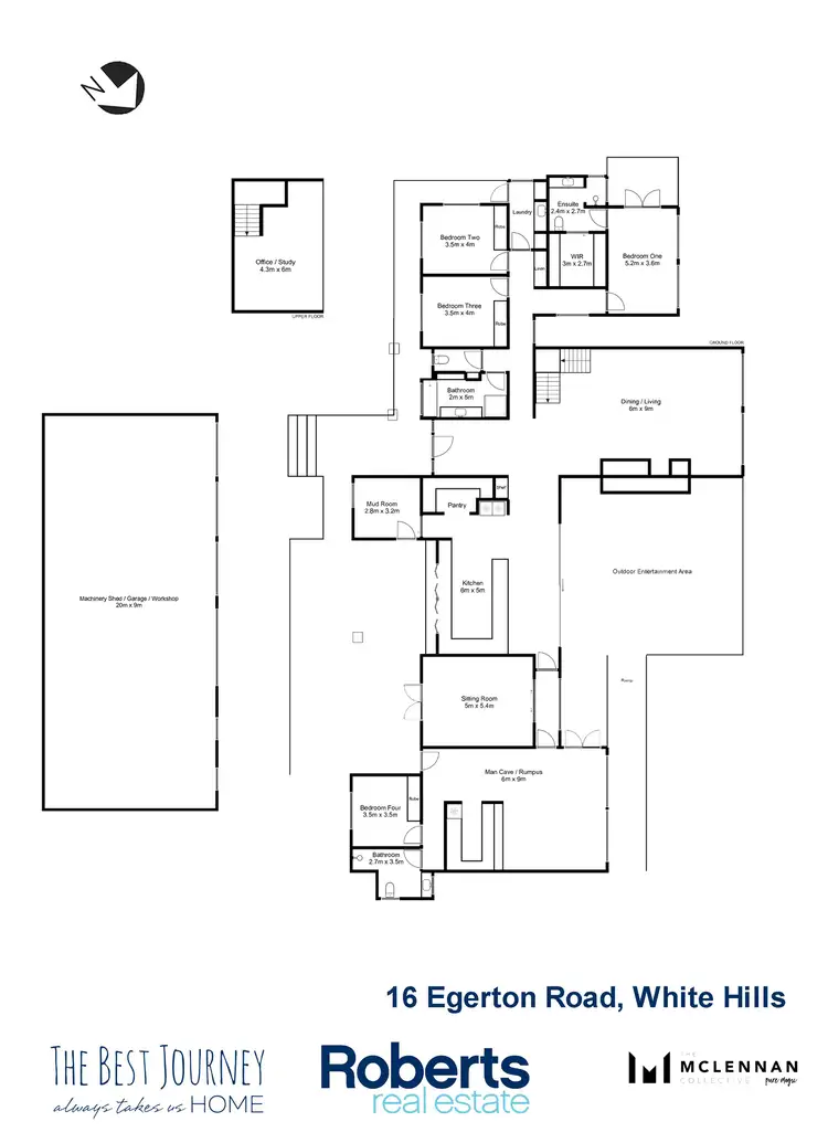 Floorplan of Homely house listing, 16 Egerton Road, White Hills TAS 7258