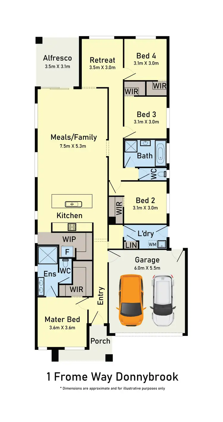 Floorplan of Homely house listing, 1 Frome Way, Donnybrook VIC 3064