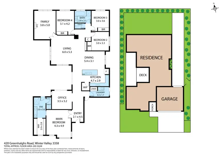 Floorplan of Homely house listing, 420 Greenhalghs Road, Winter Valley VIC 3358